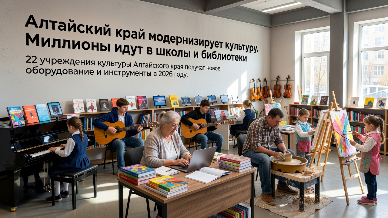 Алтайский край модернизирует культуру. Миллионы идут в школы и библиотеки